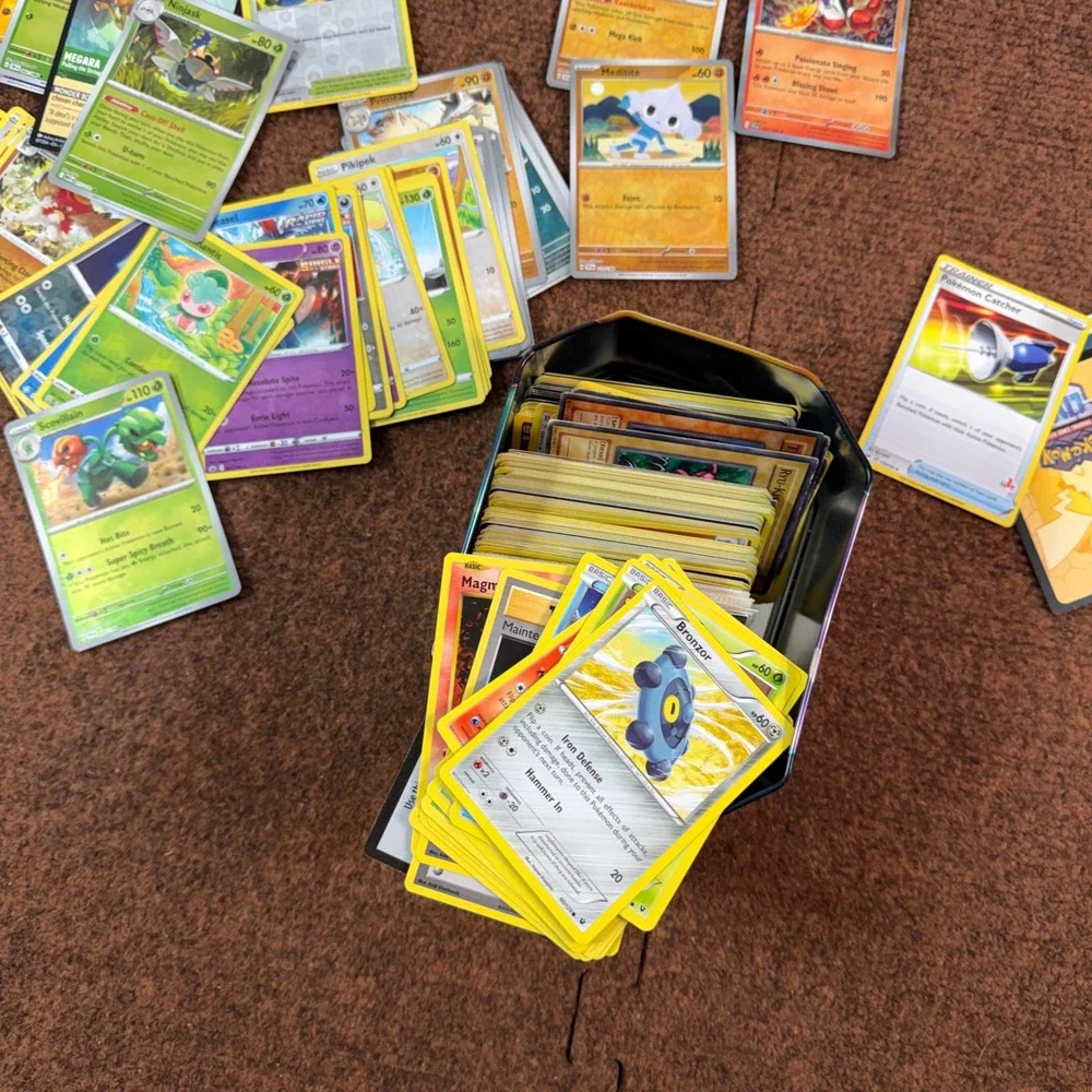 Huge assortment Pokemon Card Lot V VMAX GX Holo Rare Collection 3 Tins Arceus